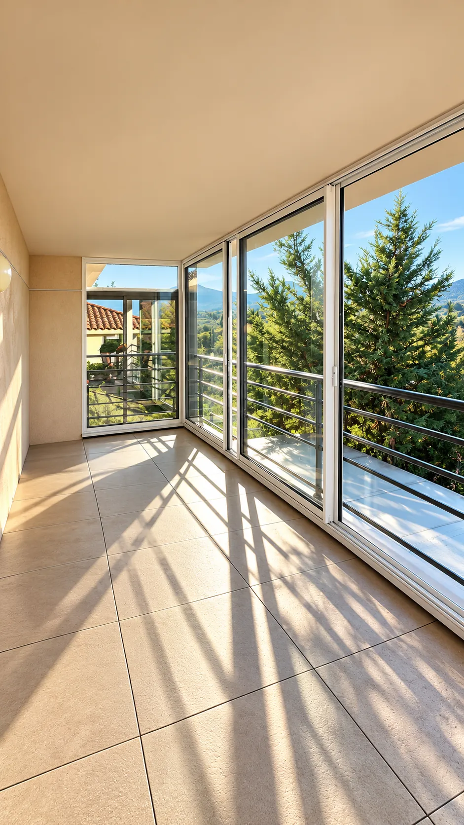 Loggia vitrée, vue intérieure